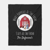 Wat bij het Boerderij persoonlijk gebeurt Fleece Deken (Voorkant)
