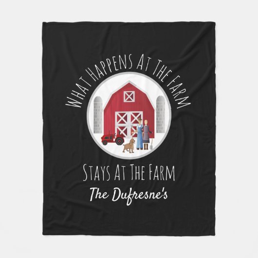 Wat bij het Boerderij persoonlijk gebeurt Fleece Deken (Voorkant)