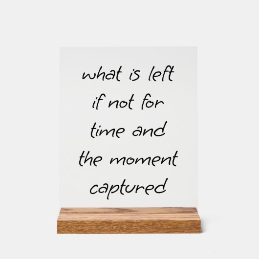 Wat blijft er over Acryl Teken Acryl Bord (Voorkant)