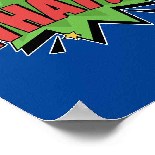 Wat? Bold Pop Art Comic Surprise Poster (Hoek)