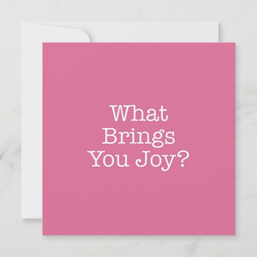 Wat brengt u uw Joy Note Card Notitiekaartje (Voorkant)
