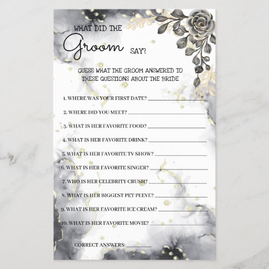 Wat Bruidegom zegt Black Roses Bruidsmeisjesfeest  Flyer (Voorkant)