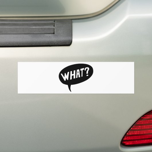 Wat? Bumpersticker (Op auto)