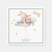 Wat Bunny Balloon & Shooting Star Baby shower Servet (Voorkant)