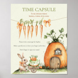 Wat Bunny Carrot 1e verjaardag Time Capsule Poster