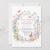 Wat Bunny Enchanted Wildflower Garden Baby shower Kaart (Voorkant)