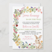 Wat Bunny Floral Rabbit Baby shower Kaart (Voorkant)