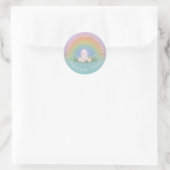 Wat Bunny Rainbow Baby shower dank je Ronde Sticker (Tas)