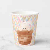 Wat Bunny Rainbow Balloon Bunch Baby shower Papieren Bekers (Voorkant)