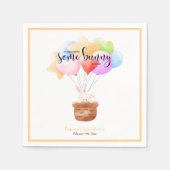 Wat Bunny Rainbow Balloon Bunch Baby shower Servet (Voorkant)