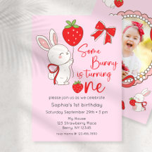 Wat Bunny Strawberry 1st Birthday Foto