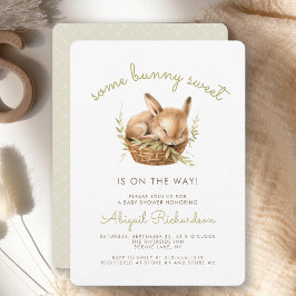 Wat Bunny Sweet Neutral Baby shower Kaart