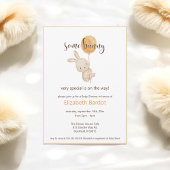 Wat Bunny Waterverf Balloon Bunny Baby shower Kaart