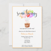 Wat Bunny Waterverf Balloon Bunny Baby shower Kaart (Voorkant)