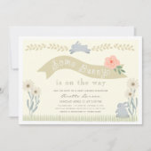 Wat Bunny Yellow Geslachtsneutraal Baby shower Kaart (Voorkant)