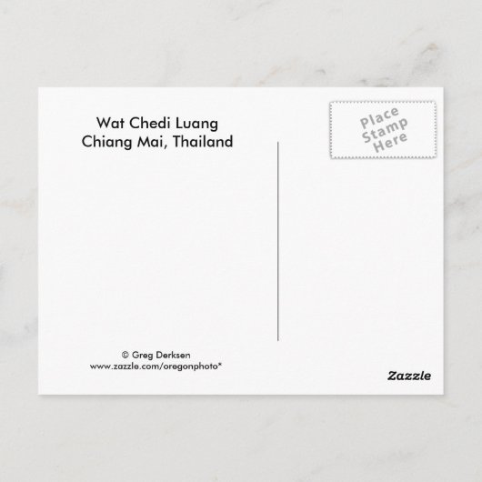 Wat Chedi Luang Briefkaart (Achterkant)