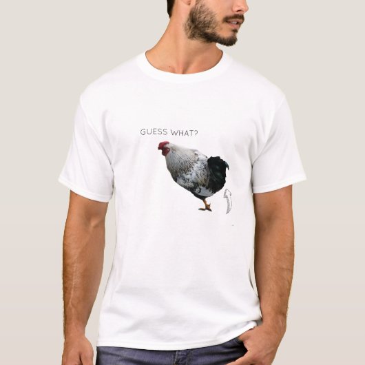 WAT? CHICKEN MAAR. grappig parodieshirt T-shirt (Voorkant)