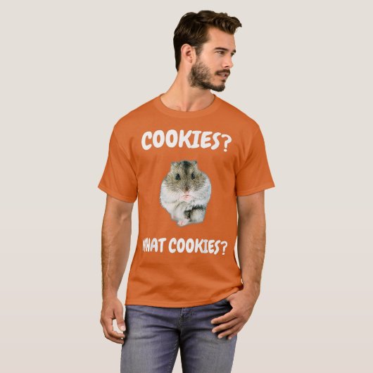 Wat Cookies Dwarf Hamster Funny Meme T-shirt (Voorkant volledig)