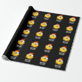 Wat Da Cluck Funny Chicken Pun Dark BG Cadeaupapier (Uitgerold)