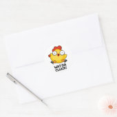 Wat Da Cluck Funny Chicken Pun Ronde Sticker (Envelop)