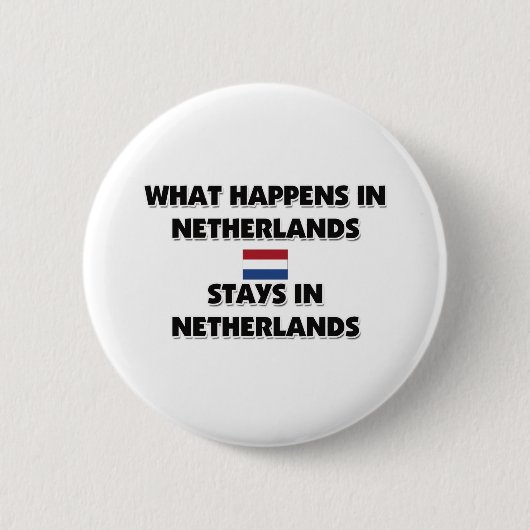 Wat daar in NEDERLAND gebeurt Ronde Button 5,7 Cm (Voorkant)