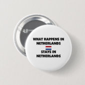 Wat daar in NEDERLAND gebeurt Ronde Button 5,7 Cm (Voorkant /achterkant)