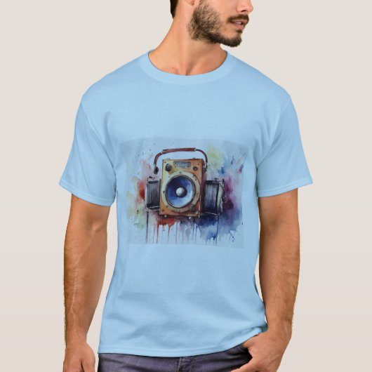 Wat dacht je van "Azure Harmonies: Sky-Blue T-Shir T-shirt (Voorkant)