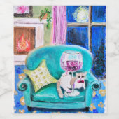 Wat dacht je van een glas wijn? Originele grillige Wijn Etiket (Enkel label)