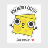 Wat dacht je van een kaas grappige kus puns sticker (Vel)