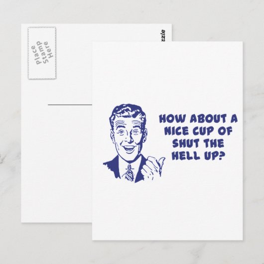 Wat dacht je van een mooie beker van de hel? briefkaart (Voorkant / Achterkant)