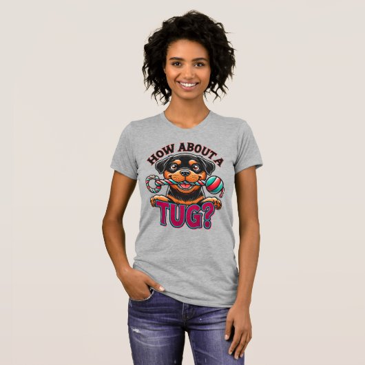 Wat dacht je van een sleepboot - Rottweiler T-shir T-shirt (Voorkant volledig)
