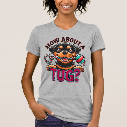 Wat dacht je van een sleepboot - Rottweiler T-shir T-shirt (Voorkant)