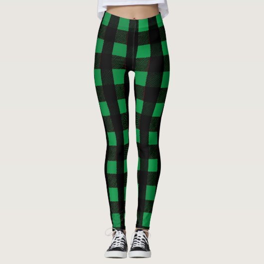 Wat dacht je van "Envy Check Leggings: Black & Gre Leggings (Voorkant)