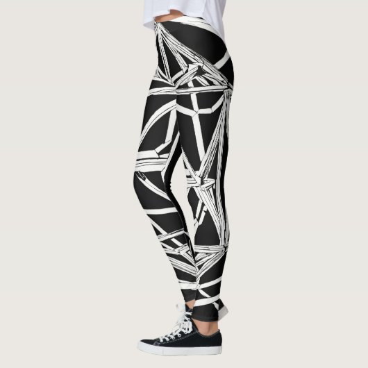 Wat dacht je van "Etherisch canvas: witte kunstwer Leggings (Links)