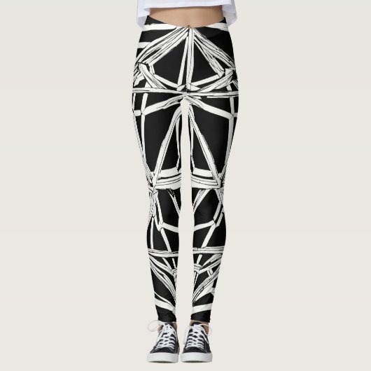Wat dacht je van "Etherisch canvas: witte kunstwer Leggings (Voorkant)