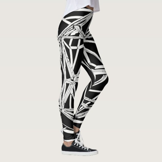 Wat dacht je van "Etherisch canvas: witte kunstwer Leggings (Rechts)