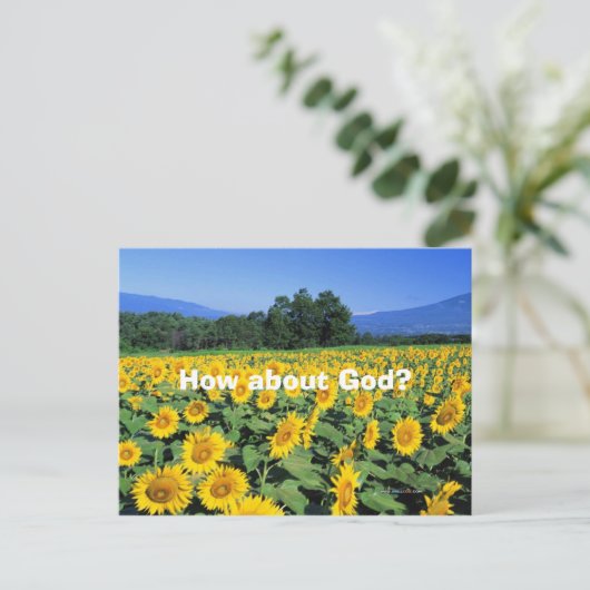 Wat dacht je van God? Briefkaart (Staand voorkant)