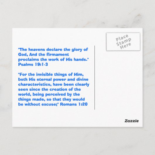 Wat dacht je van God? Briefkaart (Achterkant)