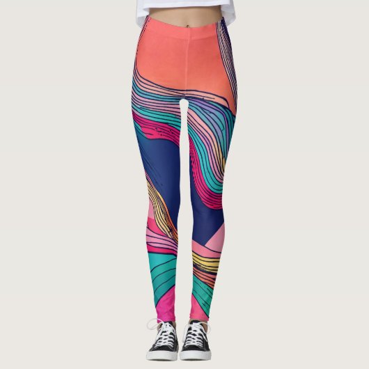 Wat dacht je van "Kaleidoscoop Spectrum: Multicolo Leggings (Voorkant)
