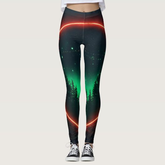Wat dacht je van "Midnight Aurora Leggings: Night  Leggings (Voorkant)
