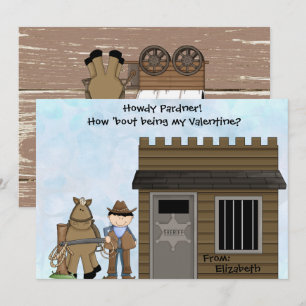 Wat dacht je van mijn Valentijn Pardner? klaslokaa Feestdagenkaart