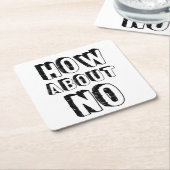 Wat dacht je van Nee Kartonnen Onderzetters (Schuin)