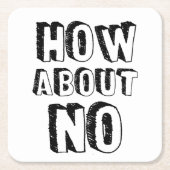 Wat dacht je van Nee Kartonnen Onderzetters (Voorkant)