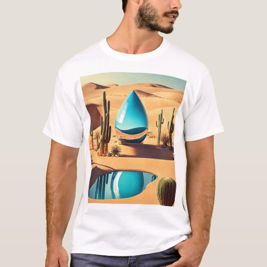 Wat dacht je van "Oasis Mirage: Giant Water Drop D T-shirt (Voorkant)
