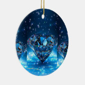 Wat dacht je van "Sapphire Brilliance: Blue Diamon Keramisch Ornament (Rechts)