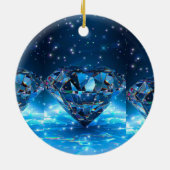Wat dacht je van "Sapphire Brilliance: Blue Diamon Keramisch Ornament (Achterkant)