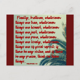 Wat dan ook - Bijbel Verse Art Keepsake Print Briefkaart