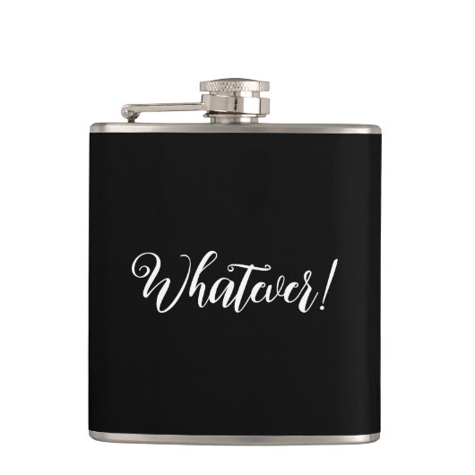 Wat dan ook! Heupflesje met Vinyl Omhulzing Heupfles (Voorkant)
