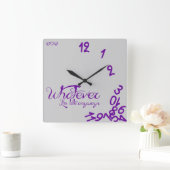 Wat dan ook, ik ben altijd te laat - #660198 vierkante klok (Huis)