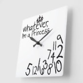 Wat dan ook, ik ben een prinses vierkante klok (Hoek)